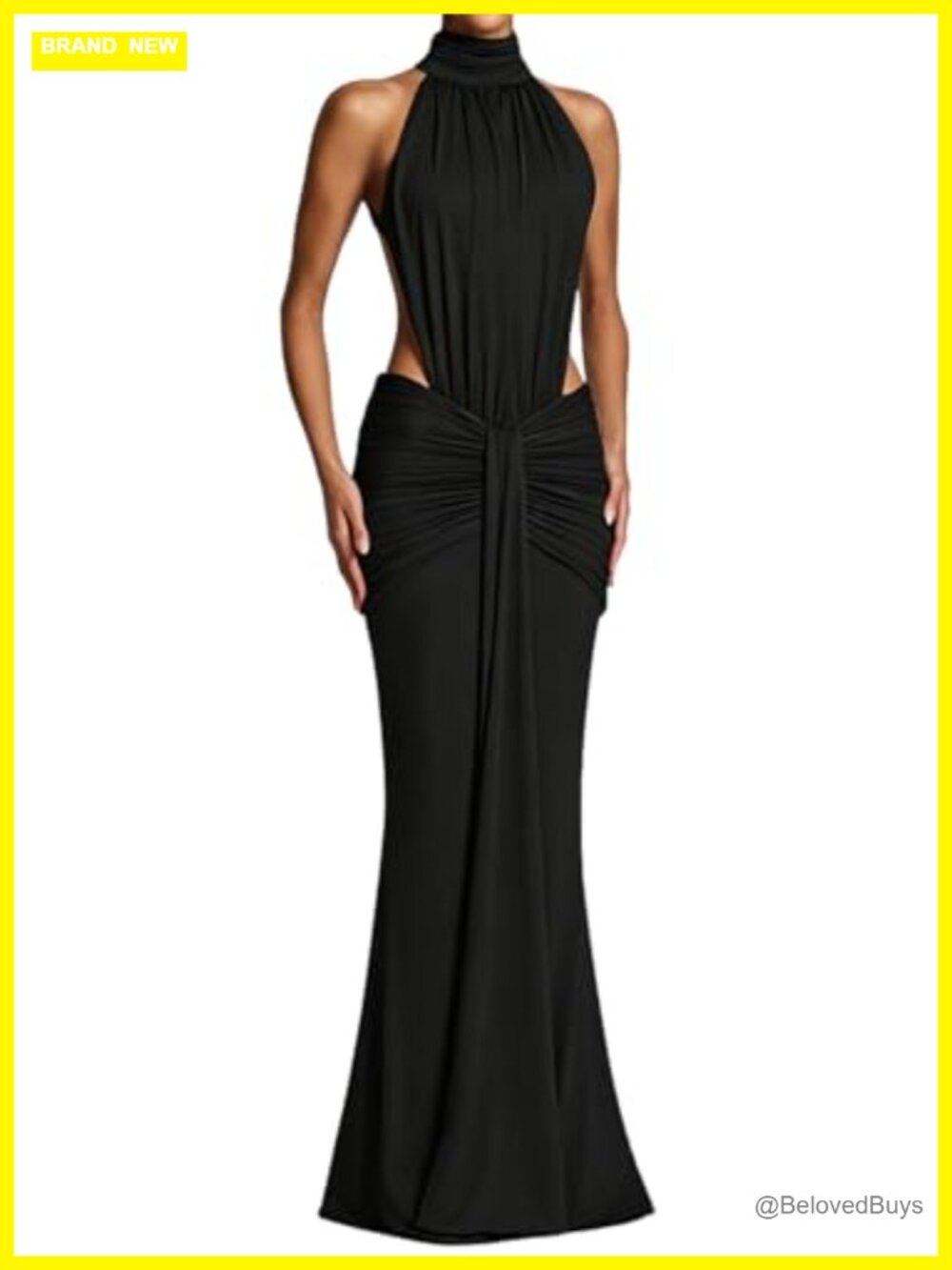 Halter Sleeveless Backless Bodycon Maxi Dress Formal Wedding Mermaid